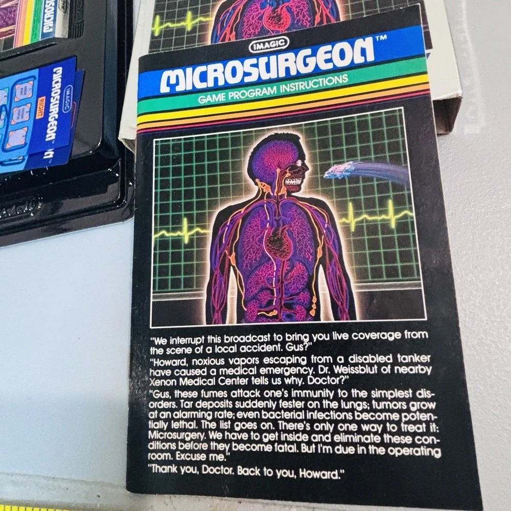 Vintage Intellivision Imagic Microsurgeon Very Rare New In Original Seal